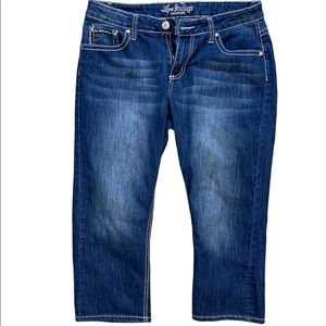 Ladies' Love Indigo Premium Crop Capri Jean Pants Size 12